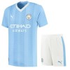 Conjunto (Camiseta+Pantalón Corto) Manchester City 2023-24 Primera Equipación - Niño